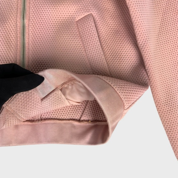 Top Shop Bomber Jacket in Light Pink - Picture 6 of 10